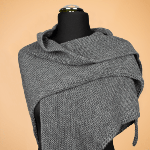 Handgemachtes Dreieck-Tuch Tracht (Grau)